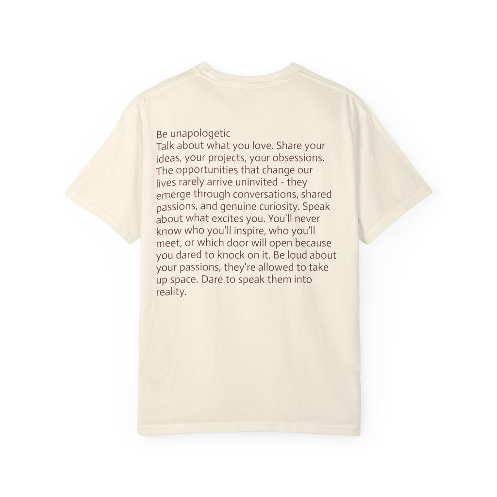 Steve & Co. garment-dyed relaxed-fit cotton tee, fabric detail