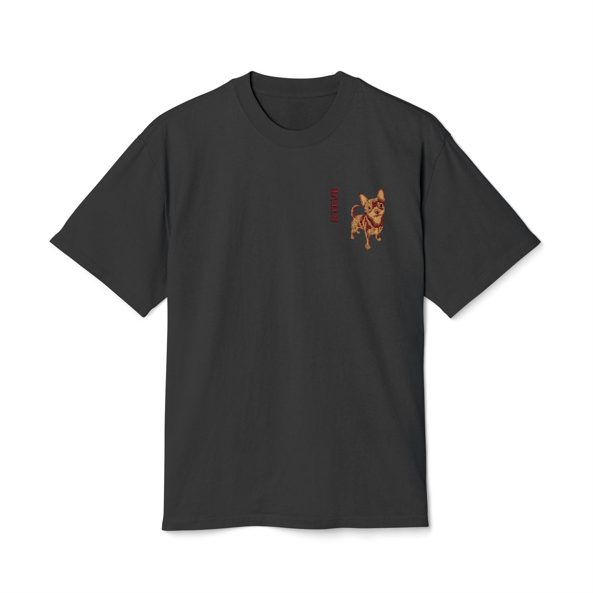 Tan Faded Tee with Small Vintage Golden Retriever Chest Graphic — "PETER" Dog Lover Shirt