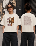 'Closed Mouths Don't Get Fed' Boxy Graphic Tee