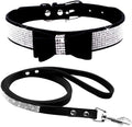 Rhinestone Dog Collar Leashes, Crystal Diamond Cat Dog Collar Leash Set, Cute Dazzling Dog Rhinestone Collar, Dog Collar Harness for Small & Medium Dogs