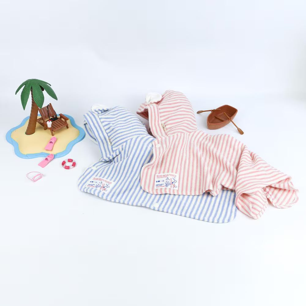 Striped Dog Robe, S-XL, Dog Pajamas, Dog Bath Robe, Small Dog Clothes, Dog Top, Dog Summer Outfit,