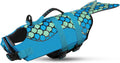 Mermaid Dog Life Jacket, Dog Life Vest for Swimming, Blue, XS