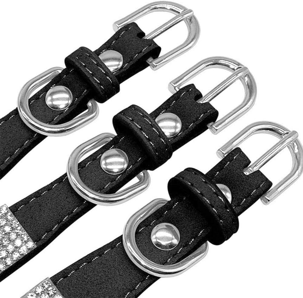 Rhinestone Dog Collar Leashes, Crystal Diamond Cat Dog Collar Leash Set, Cute Dazzling Dog Rhinestone Collar, Dog Collar Harness for Small & Medium Dogs