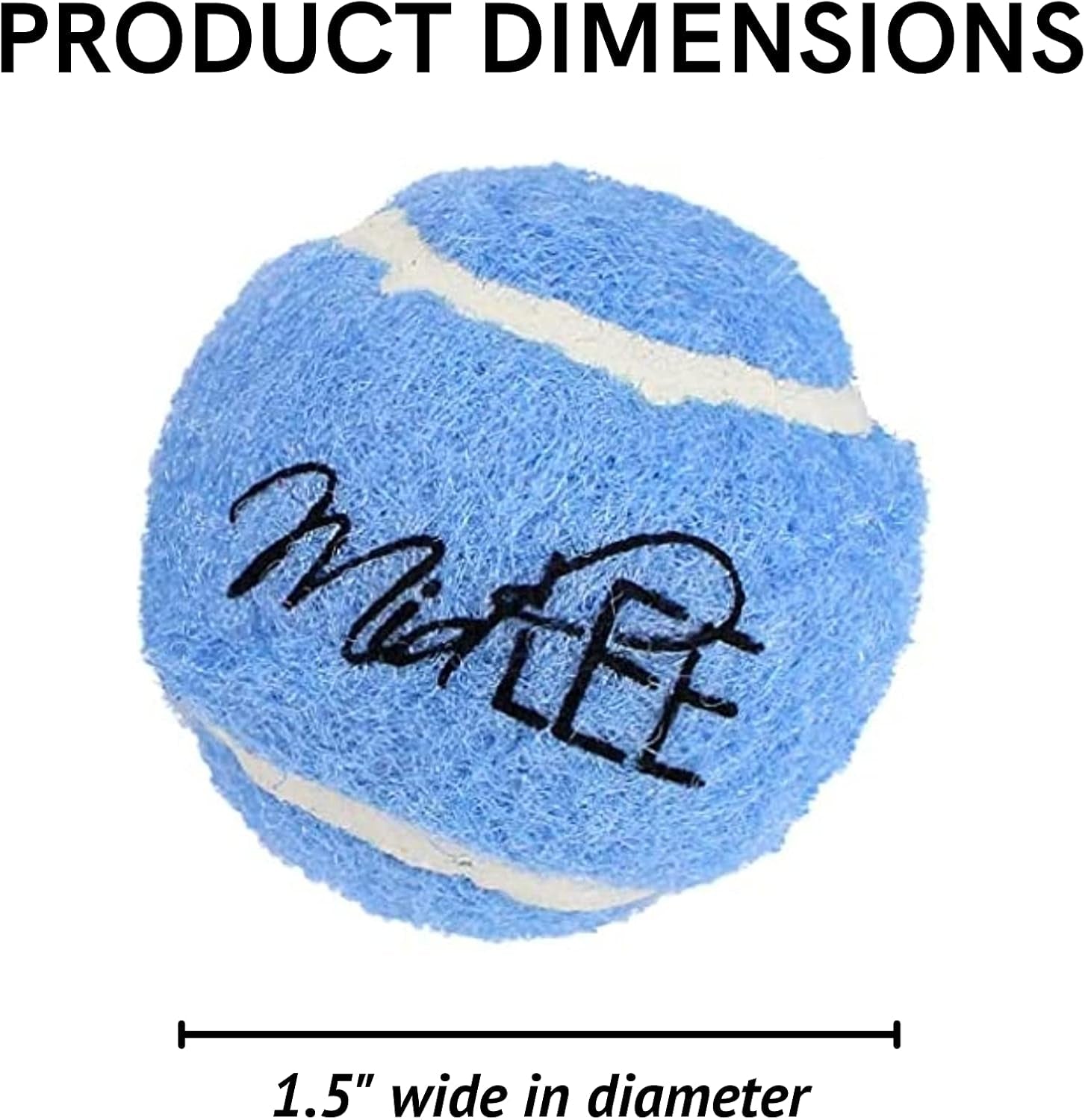 Mini 1.5" Dog Squeaky Tennis Balls- Set of 6
