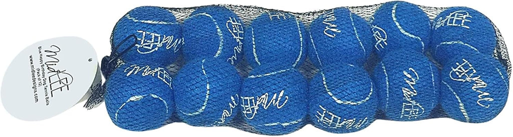 Blue Happy Birthday Dog Tennis Balls