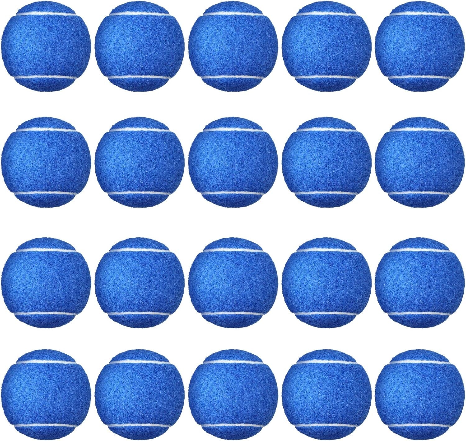 24 Pack Tennis Balls Bulk, Standard Pressure Balls for Training Playing Player Beginner Youth, Exercise Ball for Pet Dog, 2.5 Inch(Blue)