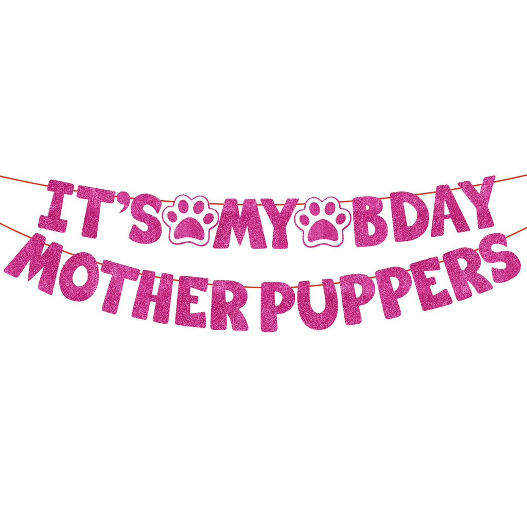 Dog Birthday Party Kit - Bandana, Hat, Bow Tie & Bday Banner for Small Dogs, Puppy Decor with It’S My Bday Signs Boy/Girl