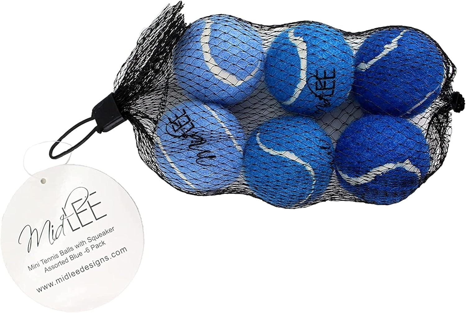 Mini 1.5" Dog Squeaky Tennis Balls- Set of 6